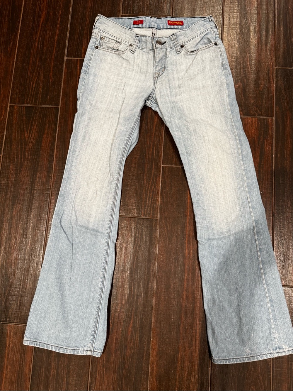 Express Eva Bootcut Jeans Size 0 Light Wash Y2K Vintage